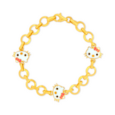 22K Gold Kitty Charm Baby Bracelet